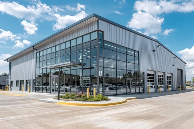Auto Dealership – Jacksonville, TX — metal building contractor Tyler TX